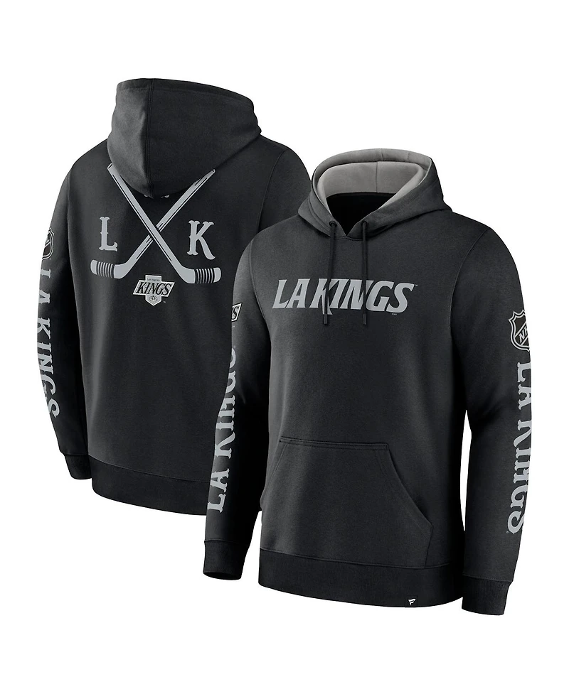 Fanatics Men's Black Los Angeles Kings Big City Legacy Fleece Pullover Hoodie