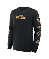 Fanatics Men's Black Boston Bruins Boxed Legacy Long Sleeve T-Shirt