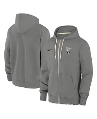 Nike Men's Charcoal Minnesota Twins Authentic Collection Travel Performance Full-Zip Hoodie