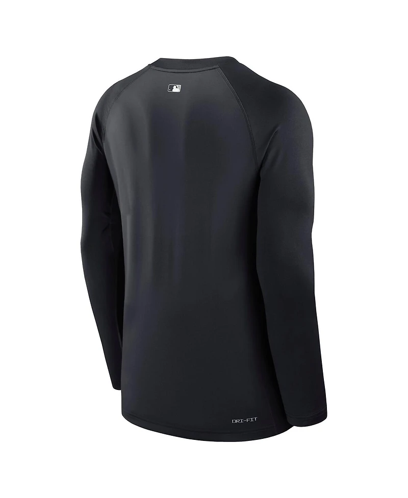 Nike Men's Navy New York Yankees Authentic Collection Game Time Raglan Performance Long Sleeve T-Shirt