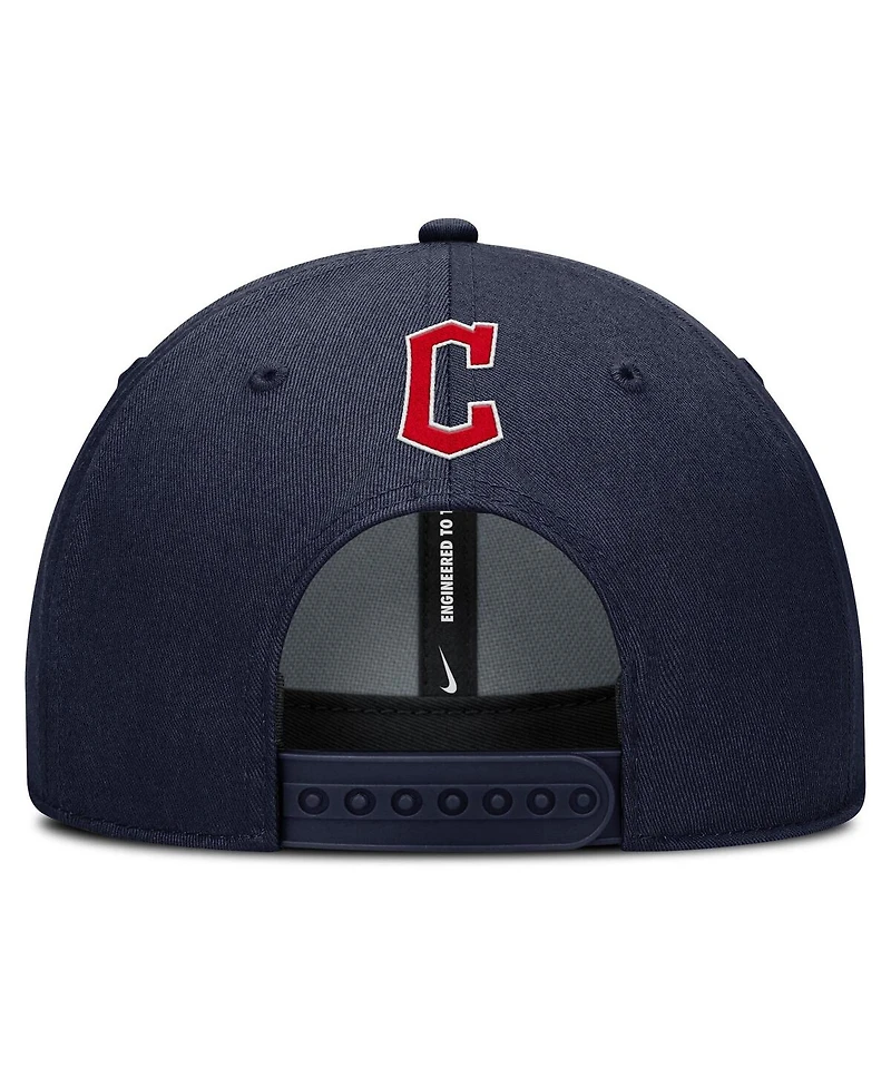 Nike Men's Navy Cleveland Guardians Rise Gaberdine Adjustable Hat