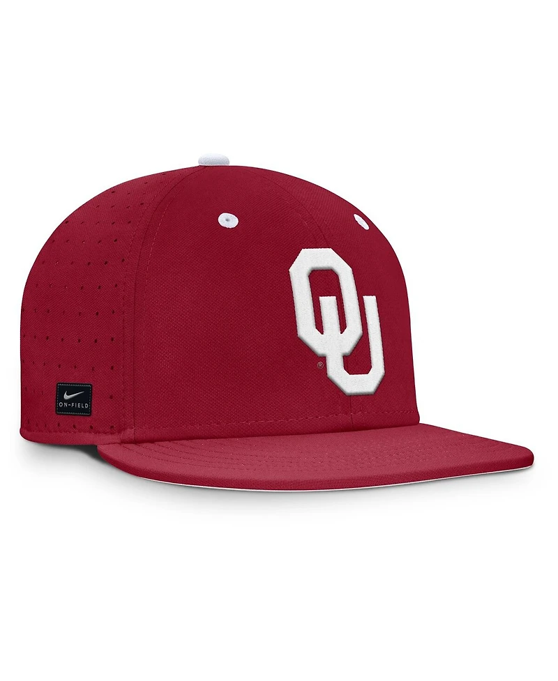 Nike Men's Crimson Oklahoma Sooners On-Field Dugout True Performance Fitted Hat