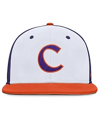 Nike Men's White/Purple Clemson Tigers On-Field Dugout True Performance Fitted Hat