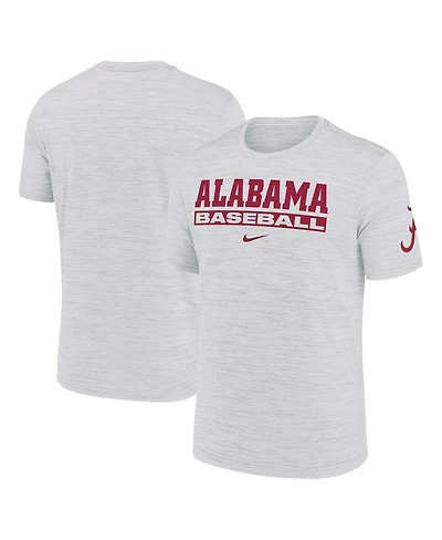 Nike Men's Ash Alabama Crimson Tide Velocity Baseball Wordmark Stack Performance T-Shirt