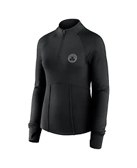 Fanatics Women's Black Boston Celtics Elements Match Raglan Quarter-Zip Top
