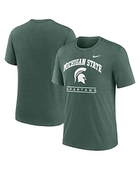 Nike Men's Green Michigan State Spartans Arch Over Logo Tri-Blend T-Shirt