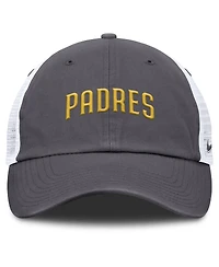 Nike Men's Gray San Diego Padres Wordmark Club Adjustable Trucker Hat
