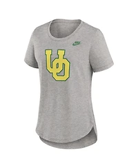 Nike Women's Heather Gray Oregon Ducks Legacy Tri-Blend T-Shirt