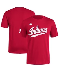 Adidas Men's Crimson Indiana Hoosiers Fresh Wordmark T-Shirt
