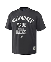 Men's Nba x Staple Anthracite Milwaukee Bucks Heavyweight Oversized T-shirt