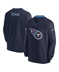 Nike Men's Navy Tennessee Titans 2023/24 Sideline Repel V-neck Long Sleeve Pullover Windshirt