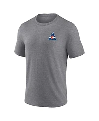 Fanatics Men's Heather Gray Co Rockies Vintage Hockey Winger Tri-Blend T-Shirt