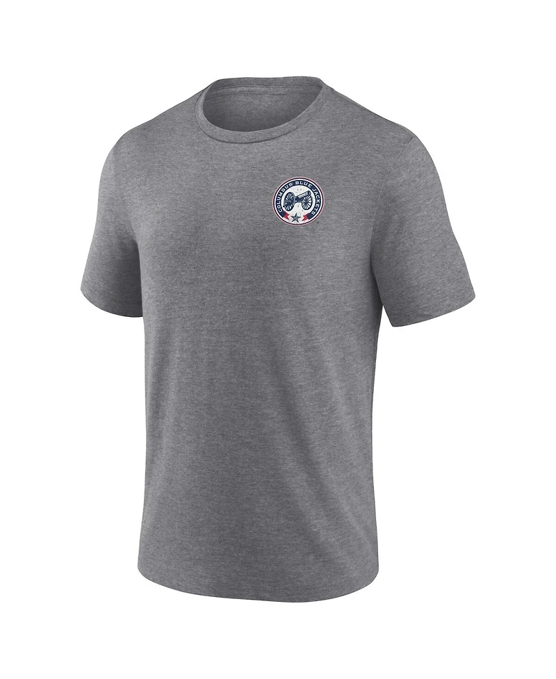 Fanatics Men's Heather Gray Columbus Blue Jackets Winger Tri-Blend T-Shirt