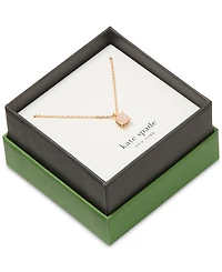 Kate Spade New York Gold-Tone Cubic Zirconia Pendant Necklace, 16" + 3" extender