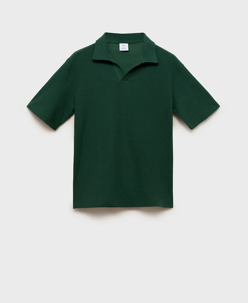 Mango Men's Cotton-Blend Polo Shirt