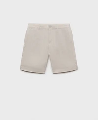 Mango Men's Tailored Linen Shorts
