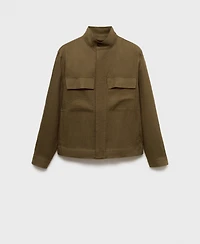 Mango Men's Slim-Fit Linen Overshirt