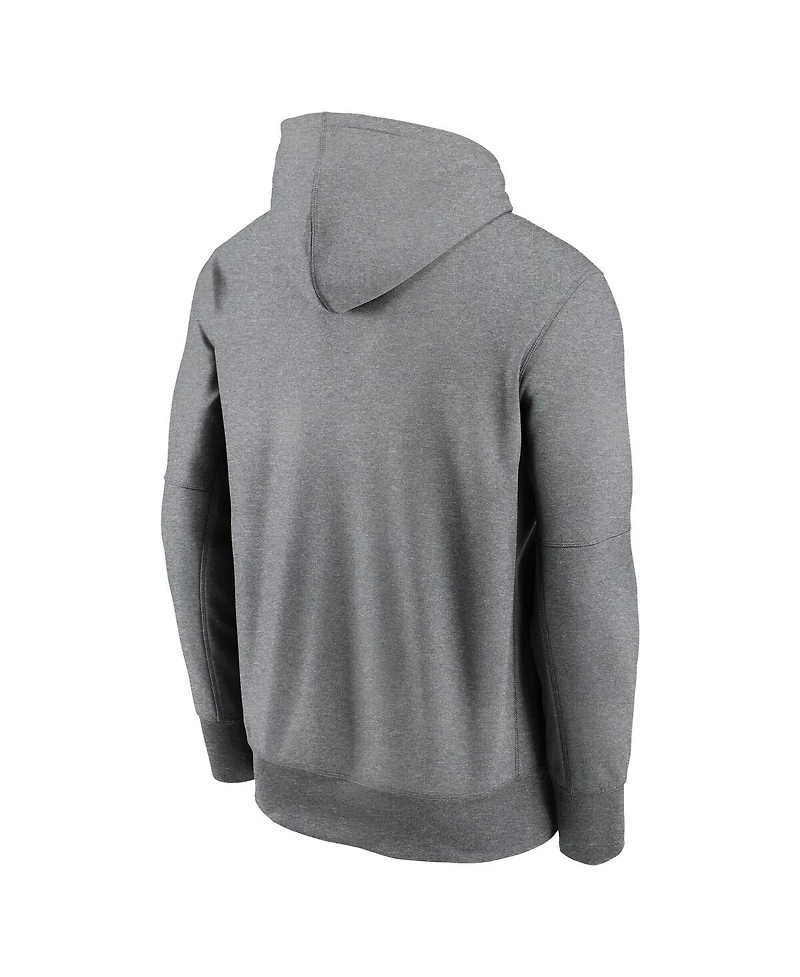 Nike Men's Heather Gray Seattle Seahawks Performance Fleece Pullover Hoodie