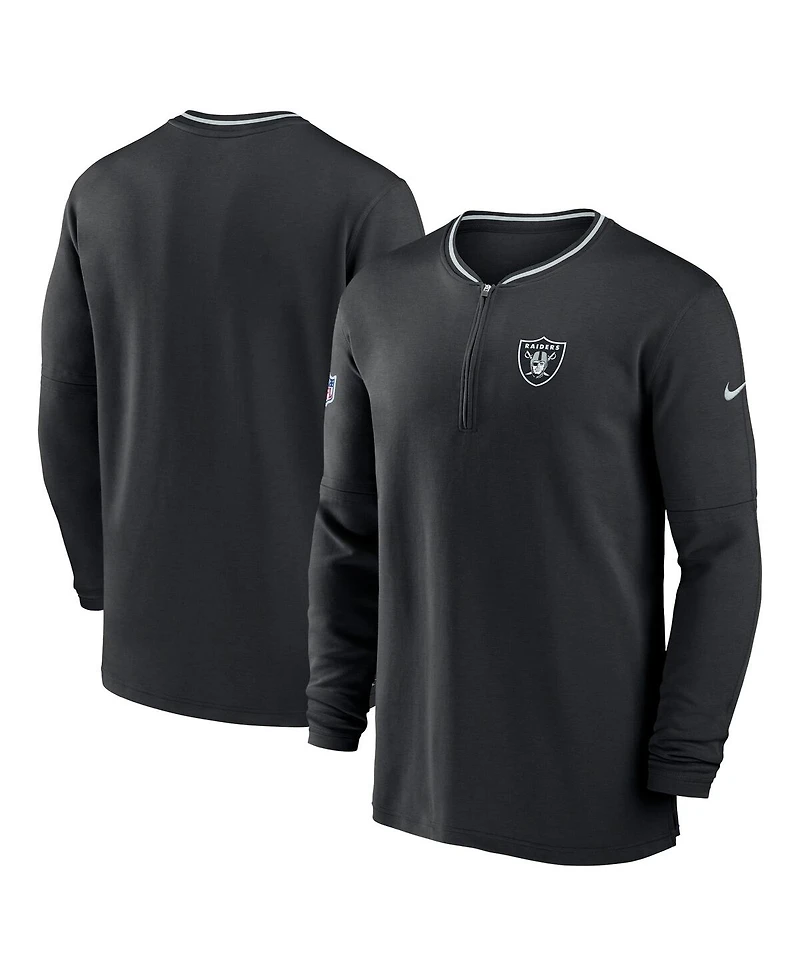 Nike Men's Black Las Vegas Raiders Coach Half-Zip Sweatshirt