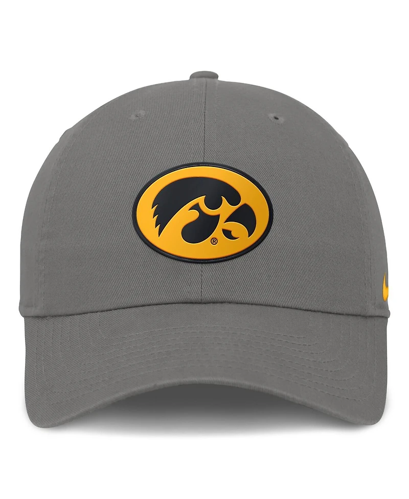 Nike Men's Gray Iowa Hawkeyes Club Adjustable Hat