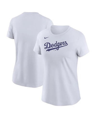 Nike Women's White Los Angeles Dodgers Wordmark T-Shirt