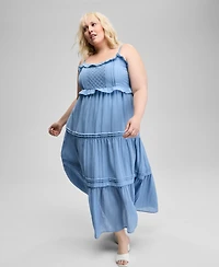 And Now This Trendy Plus Ruffle-Trim Maxi Dress, Exclusively at Macy's