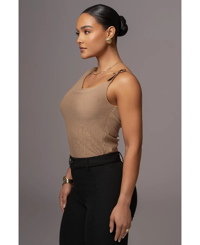 Jluxlabel Women's Shanti Faux Buckle Top