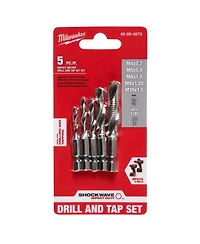 Milwaukee 48-89-4875 Shockwave Impact Metric Drill and Tap Bit Set - 5 Piece