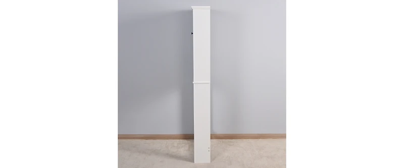 25.98 in. W x 69.92 in. H x 9.05 in. D White Mdf 2