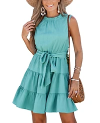 Cupshe Women's Fern Bloom Green Mini Beach Dress