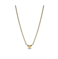 Pandora Gold-Plated Triple Stone Heart Collier Pendant Necklace