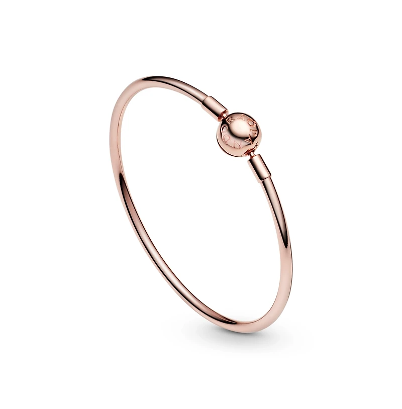 Pandora Rose Gold-Plated Barrel Clasp Bangle Bracelet