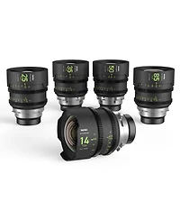 NiSi Athena Prime Cine 5-Lens Kit with 14mm T2.4, 25mm, 35mm, 50mm, 85mm T1.9 Lens, Includes Filter Holder, Pl Mount