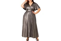 Kiyonna Plus Evania Metallic Evening Gown