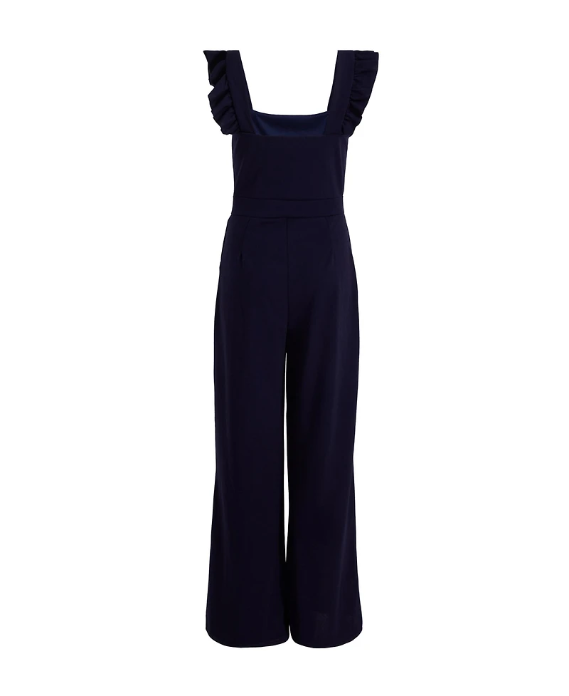 Quiz Women's Scuba Crepe Chain Front Frill Jumpsuit