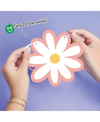 Pink Daisy Flowers Garland Banner, 30 Feet of Cord, 15 Daises