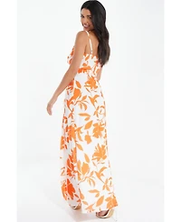 Quiz Women's Crepe Maxi Dress with Slit