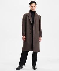 Hugo by Boss Men's Modern-Fit Herringbone Overcoat
