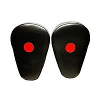 Amber Fight Gear Genuine Leather Extreme Curved Target Focus Punching Mitts for Mma, Kickboxing, Muay Thai Martial Arts Sparring with Wrist Support