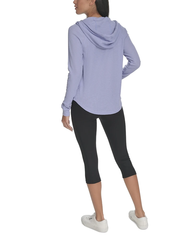 Calvin Klein Performance Ruched-Sleeve Zip Hoodie