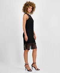 Anne Klein Women's Circle Fringe Sleeveless Sheath Dress