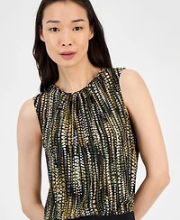 Anne Klein Women's Round Neck Sleeveless Top