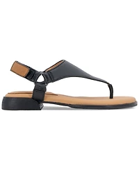 Gentle Souls Women's Holly Woven Thong Flat Sandals