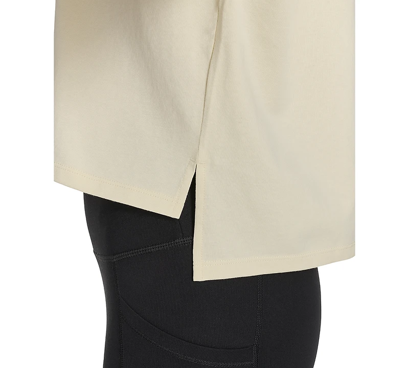 Calvin Klein Performance Women's Glitter Logo High-Low Cropped Tee