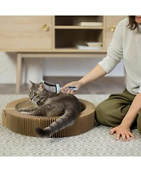 Ocean Plastic by Pt Blue Double-Sided Flexible Slicker Brush for Pets, Eco-Friendly Grooming Tool Dogs and Cats