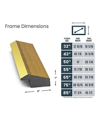 Deco Tv Frames 65" Slim Frame for Samsung The Frame Tv 2021-2024 (Modern Tuxedo Black)
