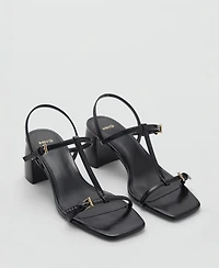 Mango Women's Straps Heel Sandals