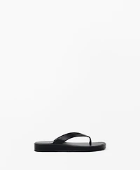 Mango Women's Leather Straps Sandals
