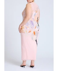 Eloquii Women's Plus Pleated Chiffon Dress