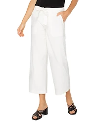 Liverpool Los Angeles Women's Belted Cropped Wide-Leg Pants